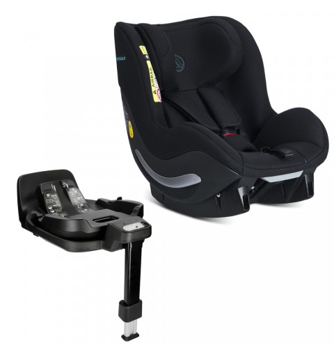 Avionaut AeroFix Smart  - fotelik samochodowy, siedzisko 0-18,5 kg, zestaw z bazą obrotową IQ Orbit | Black